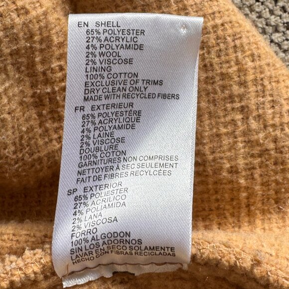 RDI Camel Button-Front Coat Jacket – Size M - Picture 6 of 7